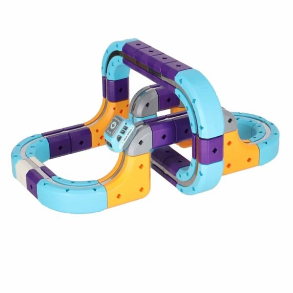 Magnetinis konstruktorius - lenktynių trasa su automobiliu, 54 dalys