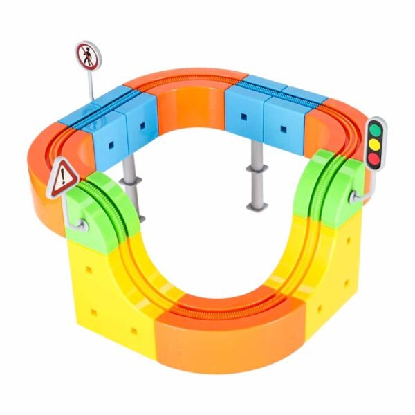 Magnetinis konstruktorius - lenktynių trasa su automobiliu, 65 dalys