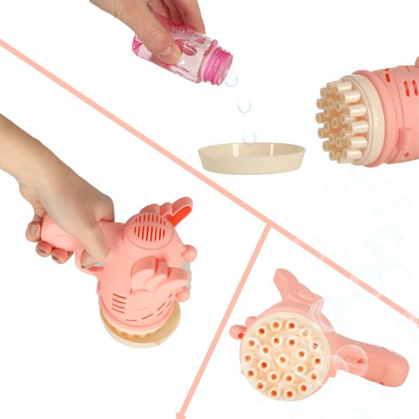 Muilo burbulų pistoletas su sparneliais (rožinis)