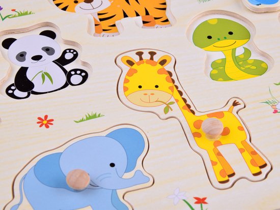 Medinė dėlionė su gyvūnais