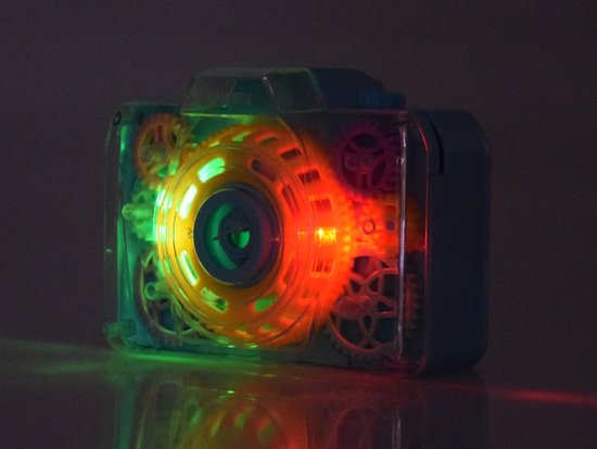 Fotoaparatas su muilo burbulais, šviesomis, garsais (mėlynas)