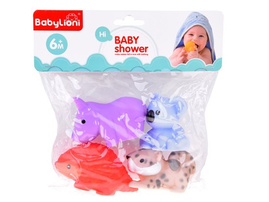 Spalvotų gyvūnėlių rinkinys maudynėms