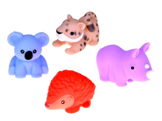 Spalvotų gyvūnėlių rinkinys maudynėms