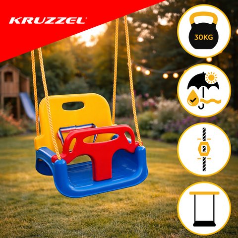 Sūpynės vaikams 3in1 (su mėlyna spalva)