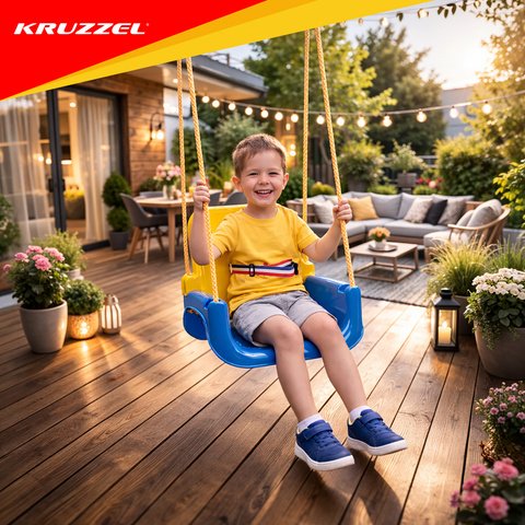 Sūpynės vaikams 3in1 (su mėlyna spalva)