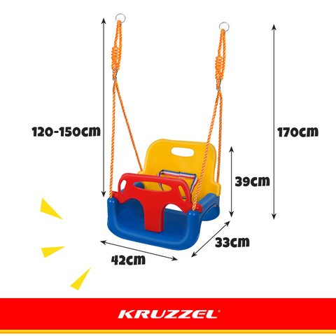 Sūpynės vaikams 3in1 (su mėlyna spalva)