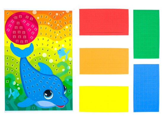 Kūrybinė putplasčio mozaika – lipdymo rinkinys vaikams