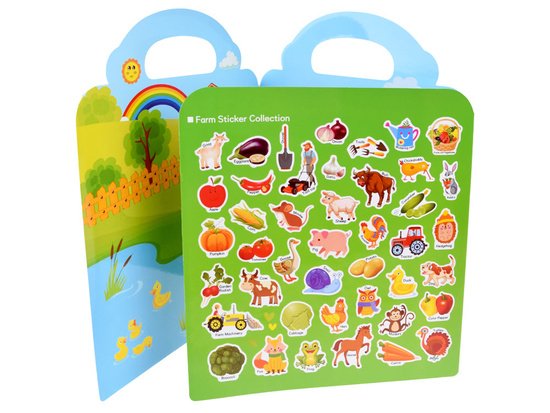 Lipdukų knygutė vaikams Ūkis