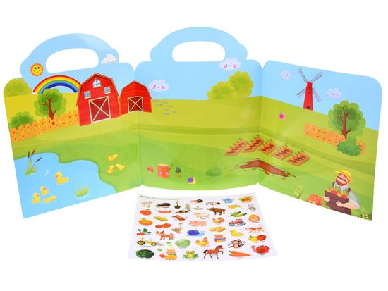 Lipdukų knygutė vaikams Ūkis