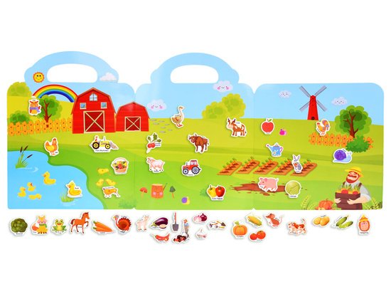 Lipdukų knygutė vaikams Ūkis