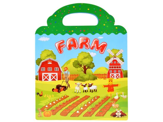 Lipdukų knygutė vaikams Ūkis