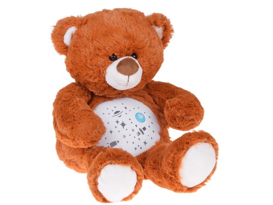 Pliušinis meškiukas su projektoriumi