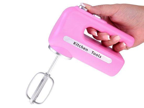 Interaktyvus virtuvinis rožinis plaktuvas vaikams + 2 antgaliai