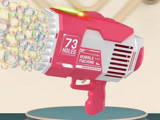 Muilo burbulų šautuvas su 73 skylutėmis (rožinis)