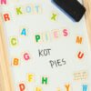 Tablica-magnetyczna-kredowa-liczydlo-papier-kreda-literki-gratis-174227 Medinė magnetinė dvipusė piešimo lenta (priemonės, popierius, skaitliukai)