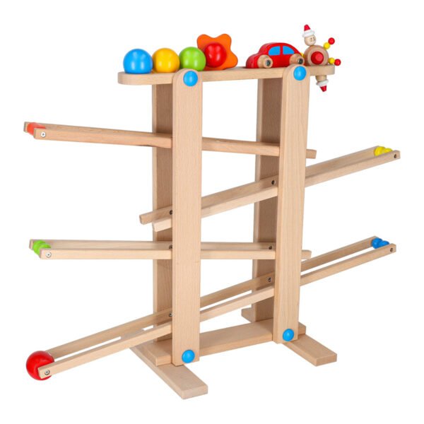 Tor-kulkowy-drewniany-kulodrom-montessori-XXL-175425 Medinė žaisliukų trasa