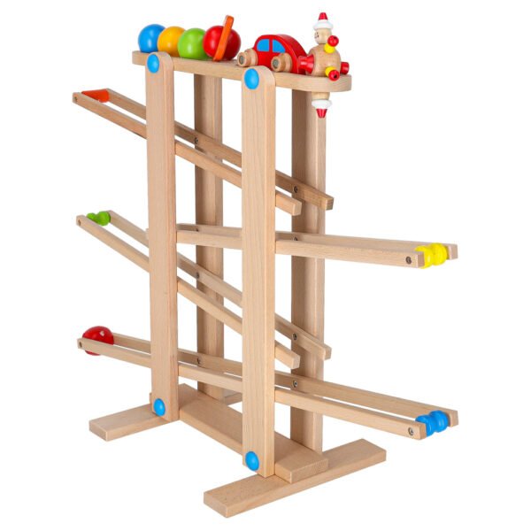 Tor-kulkowy-drewniany-kulodrom-montessori-XXL-175427 Medinė žaisliukų trasa