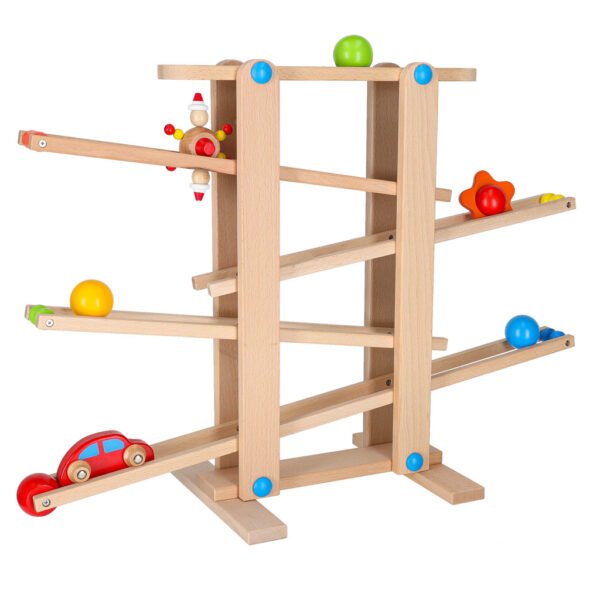 Tor-kulkowy-drewniany-kulodrom-montessori-XXL-175428 Medinė žaisliukų trasa