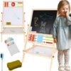pol_pm_Tablica-dwustronna-drewniana-Kruzzel-22472-17160_19 Dvipusė medinė piešimo lenta su priedais (6 in 1)