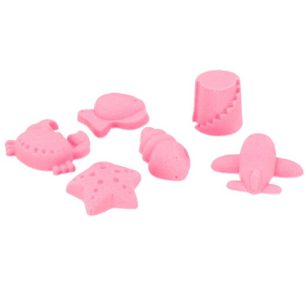 Piasek-Kinetyczny-2kg-foremki-piaskownica-zestaw-XXL-plastyczny-kreatywny-rozowy-165406 Kinetinis smėlis dėžutėje (2 kg)