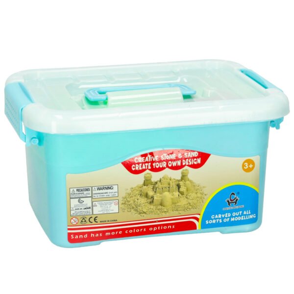 Piasek-Kinetyczny-2kg-foremki-piaskownica-zestaw-XXL-plastyczny-kreatywny-rozowy-165407 Kinetinis smėlis dėžutėje (2 kg)