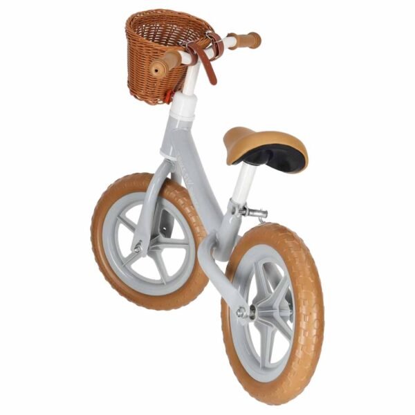 Rowerek-biegowy-Trike-Fix-Balance-z-koszykiem-brazowy-189213 Balansinis dviratukas su krepšeliu (pilkos ir rudos spalvos)