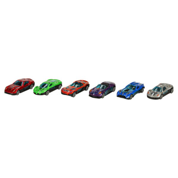 Tor-wyscigowy-samochodowy-laweta-transporter-6-el-pomaranczowy-160866 Autovežis su lenktynių trasa ir 6 automobiliais