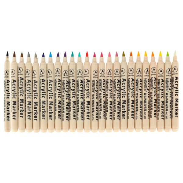 Markery-akrylowe-do-tkanin-kamieni-pisaki-flamastry-mazaki-wodoodporne-DIY-24-szt-167772 Akrilinių flomasterių rinkinys (24 vnt.)