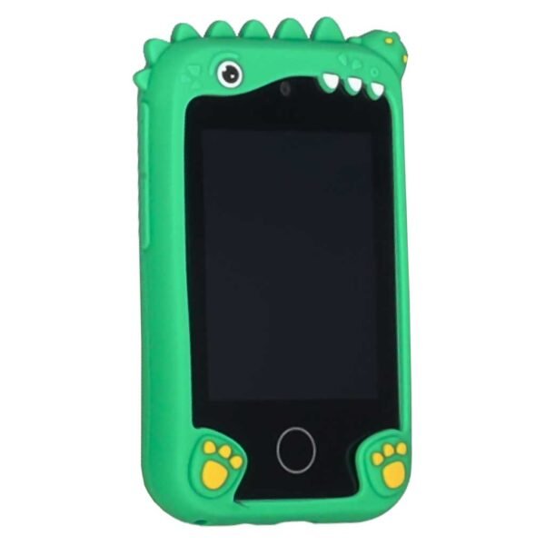 Telefon-smartfon-dla-dzieci-aparat-kamera-karta-8GB-zielony-dinozaur-187938 Edukacinis išmanusis telefonas vaikams su fotoaparatu, kameromis ir žaidimais – žalias dinozauras