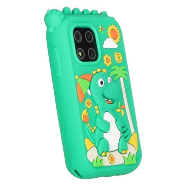 Telefon-smartfon-dla-dzieci-aparat-kamera-karta-8GB-zielony-dinozaur-187944 Edukacinis išmanusis telefonas vaikams su fotoaparatu, kameromis ir žaidimais – žalias dinozauras