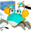 Krab-pelzajacy-interaktywny-z-dzwiekiem-zielony-167794 Interaktyvus ropojantis krabukas su garsu ir USB įkrovimu