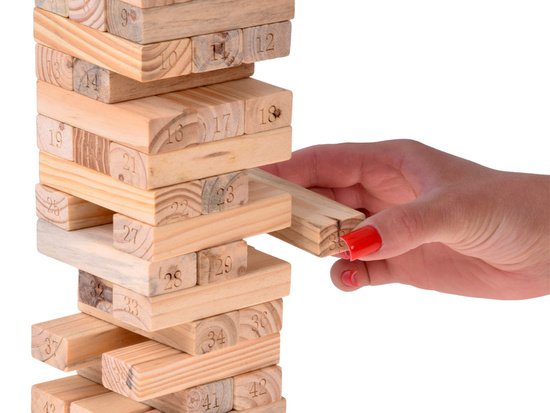 pol_pm_Gra-zrecznosciowa-Chwiejna-wieza-z-klockow-4-kosci-DREWNIANE-ZA6294-23846_4 Medinis Jenga žaidimas „Griūvantis bokštas“ – 48 kaladėlės