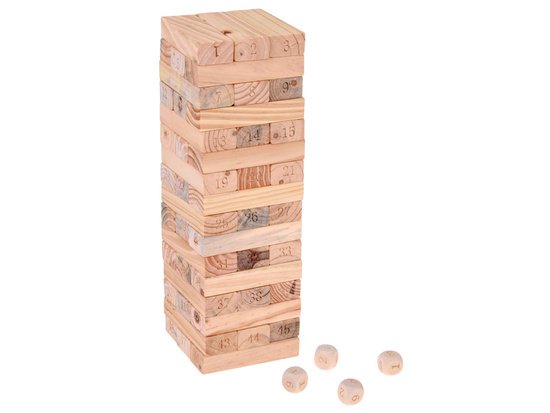 pol_pm_Gra-zrecznosciowa-Chwiejna-wieza-z-klockow-4-kosci-DREWNIANE-ZA6294-23846_7 Medinis Jenga žaidimas „Griūvantis bokštas“ – 48 kaladėlės