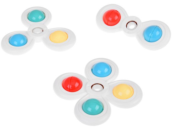 Sensorinis „Fidget Spinner“ su siurbtuku ir apyrankėmis – 3 vnt.
