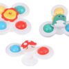 Sensorinis „Fidget Spinner“ su siurbtuku ir apyrankėmis – 3 vnt.