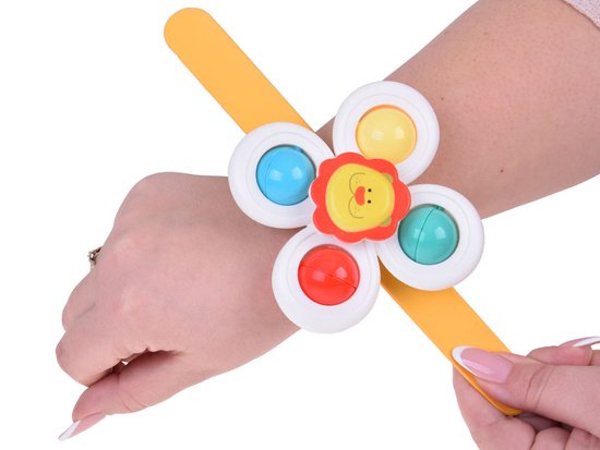 Sensorinis „Fidget Spinner“ su siurbtuku ir apyrankėmis – 3 vnt.