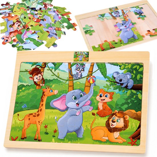 pol_pm_Puzzle-drewniane-DZIKIE-ZWIERZETA-ukladanka-40-ele-ZA6571-23952_6 Medinė dėlionė LAUKINIAI GYVŪNAI – 40 spalvingų detalių