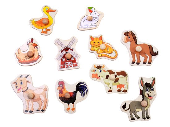 pol_pm_Puzzle-drewniane-FARMA-ukladanka-z-uchwytami-i-ang-slowkami-10-ele-ZA6418-23874_1 Medinė dėlionė NAMINIAI GYVŪNAI su rankenėlėmis