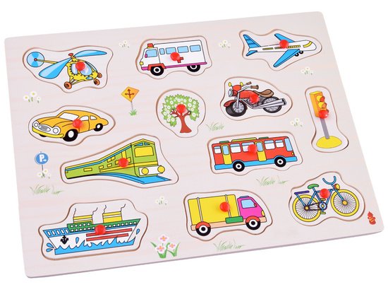 pol_pm_Puzzle-drewniane-POJAZDY-ukladanka-12-ele-drewniany-sorter-ZA4720-19991_2 Medinė dėlionė „Transporto priemonės“ – 12 dalių