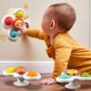 Sensorinis „Fidget Spinner“ žaislas su siurbtukais – 3 vnt.