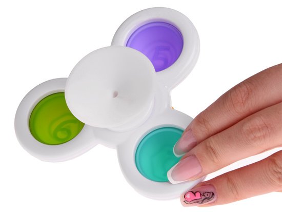 Sensorinis „Fidget Spinner“ žaislas su siurbtukais – 3 vnt.