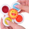 Sensorinis „Fidget Spinner“ žaislas su siurbtukais – 3 vnt.