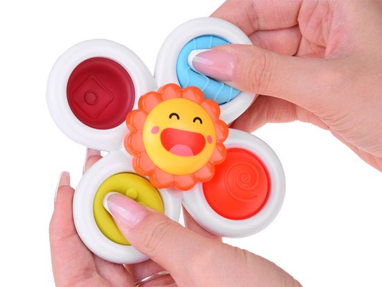 Sensorinis „Fidget Spinner“ žaislas su siurbtukais – 3 vnt.
