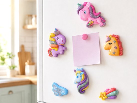 pol_pm_Zestaw-do-robienia-magnesow-JEDNOROZCE-brokatowe-DIY-magnesy-ZA6409-23864_7 Kūrybinis rinkinys magnetukams gaminti – Vienaragiai su blizgučiais