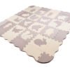 KX6269 Puzzle piankowe mata kojec dla dzieci 36el szaro-ecru 6 Putų dėlionės kilimėlis vaikams – 144 × 144 cm, 36 elementai