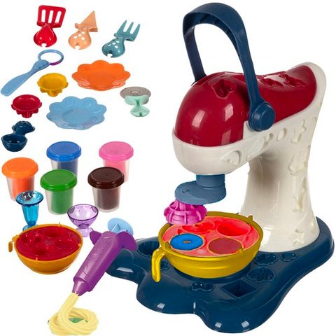 Didelis modeliavimo plastilino rinkinys su mikseriu – 5 spalvos ir daugybė priedų